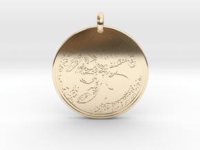 American Lobster  Animal Totem Pendant in 14K Yellow Gold