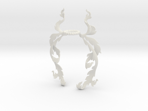 Blaze Mantling (Symmetrical) in White Natural Versatile Plastic: Small