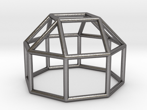 0770 J19 Elongated Square Cupola (a=1cm) #1 in Polished Nickel Steel