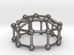 0775 J20 Elongated Pentagonal Cupola (a=1cm) #3 in Polished Nickel Steel