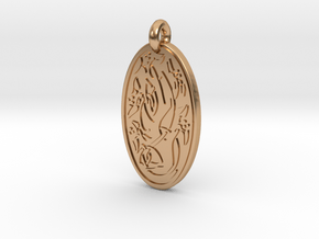 Sacred Tree/Tree of Life - Oval Pendant in Polished Bronze