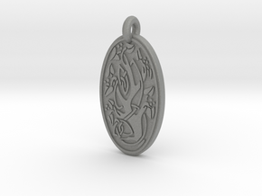 Sacred Tree/Tree of Life - Oval Pendant in Gray PA12