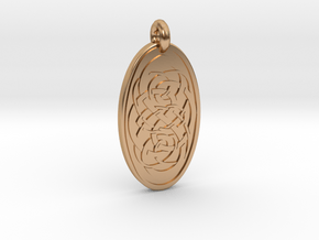 Knotwork - Oval Pendant in Polished Bronze
