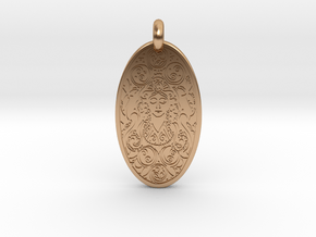 Brigantia - Oval Pendant in Polished Bronze