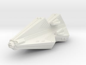 3125 Scale Tholian Pocket Battleship with Gunboats in White Natural Versatile Plastic
