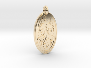 Cerridwen - Oval Pendant in 14k Gold Plated Brass