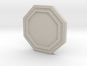 Star wars Sabacc Solo Octagon Plain coin chip in Natural Sandstone