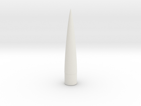 Nose Cone - 0.98 in - 5 to 1 von Karman in White Natural Versatile Plastic