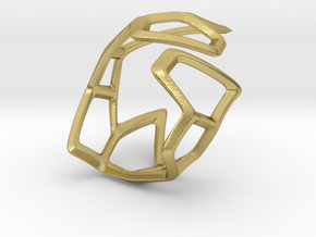 Triple Spear Point Ring in Natural Brass: 9 / 59