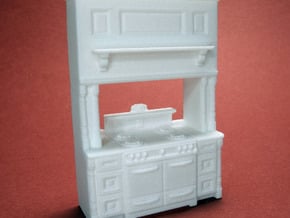 1:48 Farmhouse Vintage Cabinet in White Natural Versatile Plastic