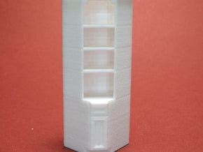 1:48 Farmhouse Corner Cabinet in White Natural Versatile Plastic