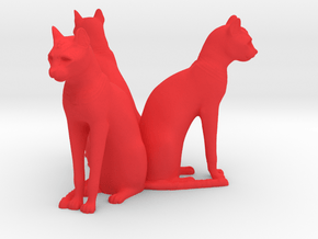 Cat Array (x3) in Red Processed Versatile Plastic