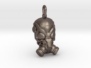 Scifi Gas mask  in Polished Bronzed-Silver Steel
