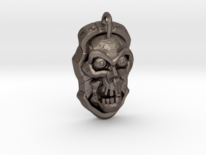 Skull_mecha_1 in Polished Bronzed-Silver Steel