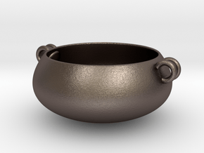 STN Bowl (Downloadable) in Polished Bronzed-Silver Steel