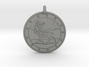 Caribou Animal Totem Pendant in Gray PA12