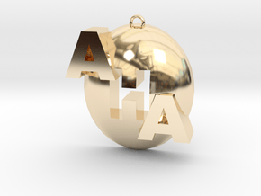 AHA Pendant 2 in 14K Yellow Gold