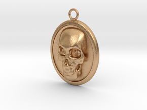 Skull Necklace in Natural Bronze