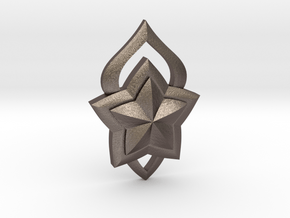 Lux Star Guardian Pin in Polished Bronzed-Silver Steel