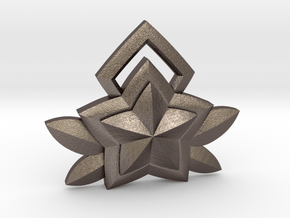 Janna Star Guardian Pin in Polished Bronzed-Silver Steel