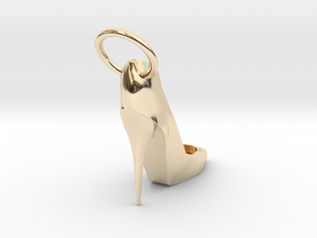 Left Foot Heel Earring in 14k Gold Plated Brass