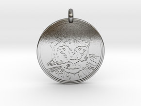 Cougar Animal Totem  Pendant in Polished Silver