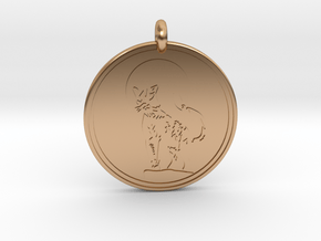 Cougar Animal Totem  Pendant  2 in Polished Bronze