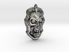 Skull_mecha_1 in Polished Silver