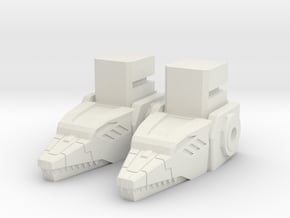 POTP Abominus knee extender pair in White Natural Versatile Plastic