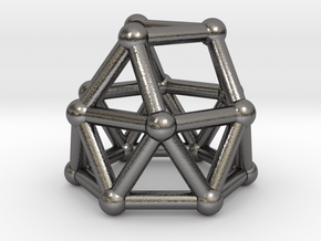 0780 J22 Gyroelongated Triangular Cupola #2 in Polished Nickel Steel