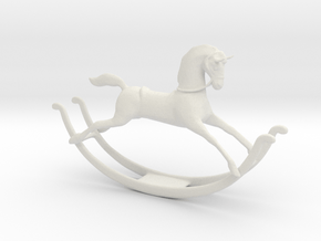 Printle Thing Rockinghorse - 1/12 in White Natural Versatile Plastic