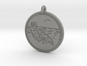 Gray Whale Animal Totem Pendant in Gray PA12