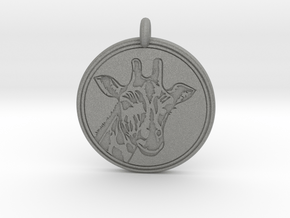 Giraffe Animal Totem Pendant 2 in Gray PA12