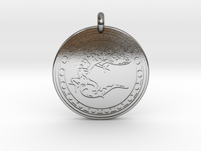 Gecko Animal Totem Pendant in Polished Silver