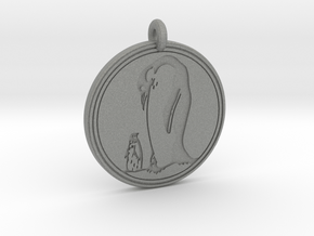 Emperor Penguin Animal Totem Pendant in Gray PA12