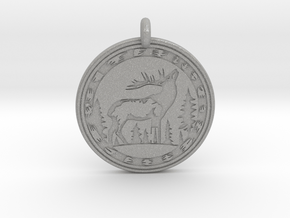Elk Animal Totem Pendant in Aluminum