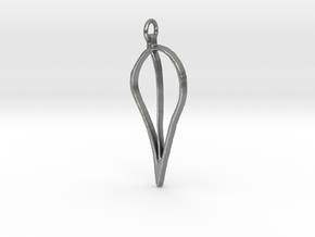 Leaf Pendant in Natural Silver