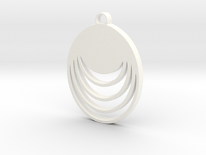 Loopy Lou Pendant in White Processed Versatile Plastic