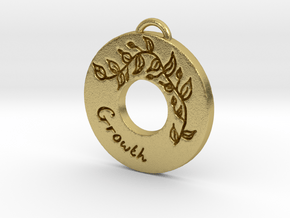 Just Grow Pendant in Natural Brass