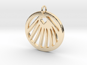 Love Clam Pendant in 14K Yellow Gold