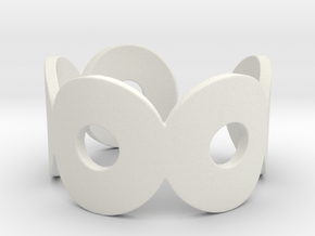 Hugs Ring in White Natural Versatile Plastic