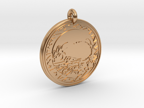 Hedgehog Animal Totem Pendant in Polished Bronze