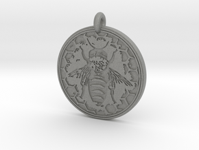 Honey Bee Animal Totem Pendant in Gray PA12