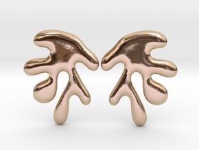 Leaf06S Earrings in 14k Rose Gold Plated Brass