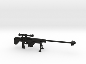 Miniature Sniper Rifle  in Black Premium Versatile Plastic