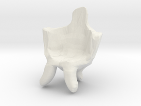 Printle Armchair - 1/24 in White Natural Versatile Plastic