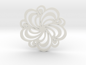 flower pendent in White Natural Versatile Plastic