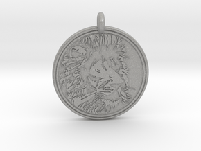 Lion Animal Totem Pendant in Aluminum