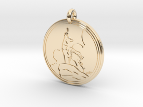 Pronghorn Antelope Animal Totem Pendant in 14K Yellow Gold