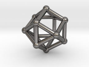 0795 J27 Triangular Orthobicupola (a=1cm) #2 in Polished Nickel Steel